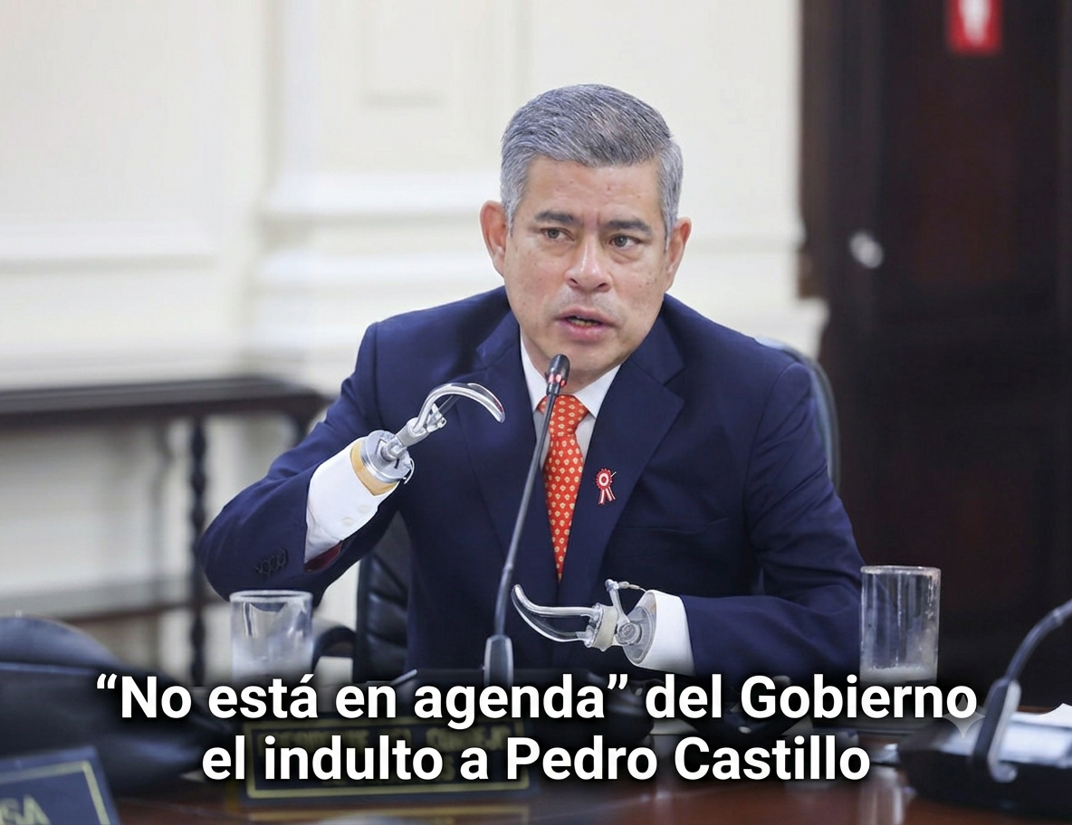 Pedro Castillo: “No está en agenda” del Gobierno el indulto al expresidente, declaró Luis Galarreta