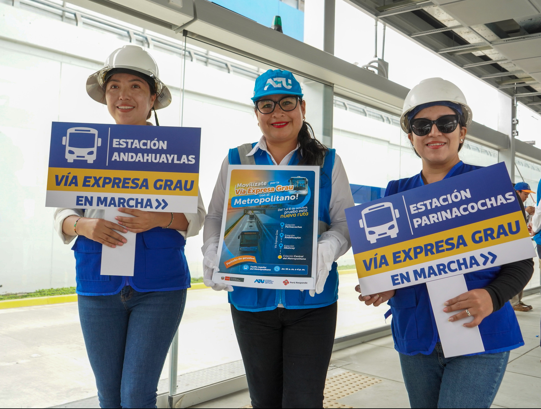 Interconexión directa entre el corredor del Metropolitano y la Estación Grau de la Línea 1 del Metro registra un nivel de ejecución del 97 % (Foto: ATU)