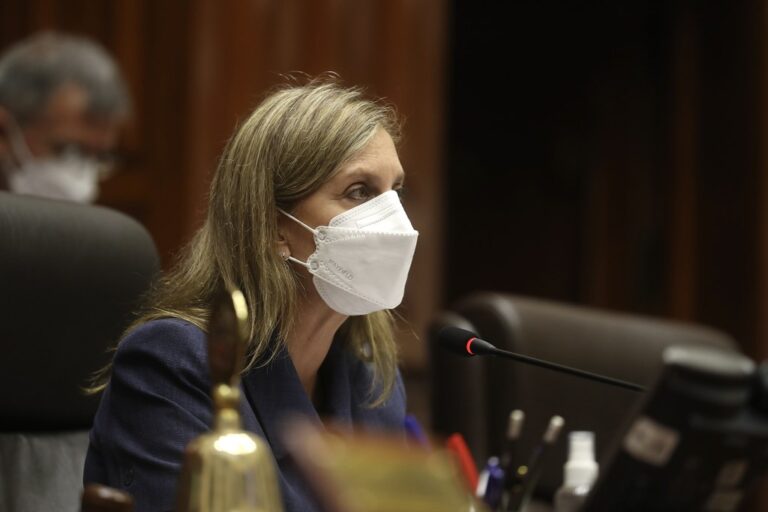 Maricarmen Alva respondió así al ser preguntada si garantizaba o no luchar para que Castillo termine su mandato