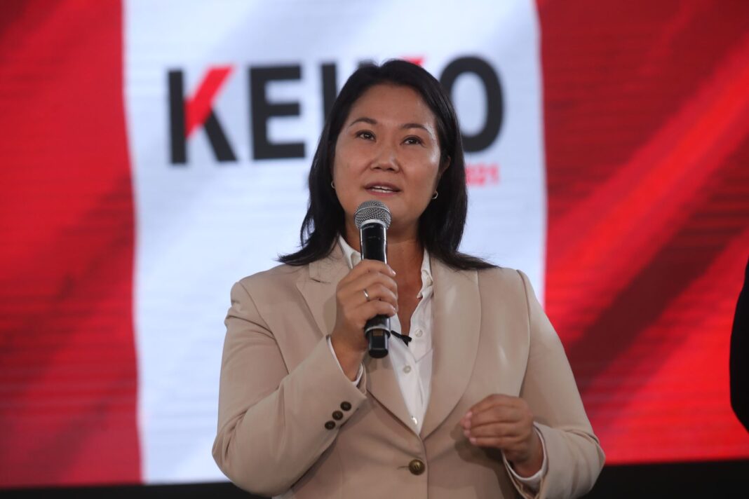 Keiko Fujimori. representante de Fuerza Popular.