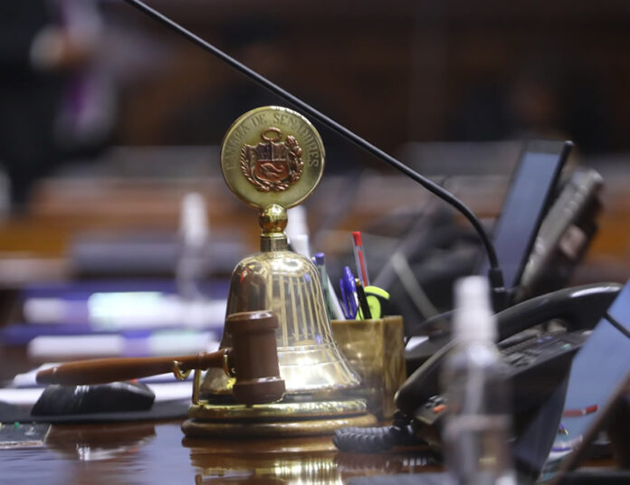 Sìmbolo de orden en el Pleno del Congreso de la República (Foto: Congreso de la Repùblica).