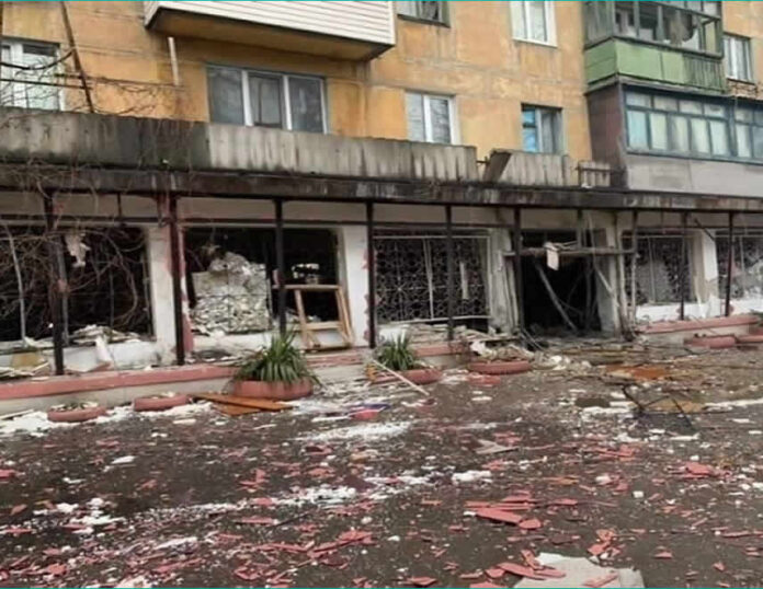 Zona dañada por los bombardeos en Mariúpol (Foto: MSF).