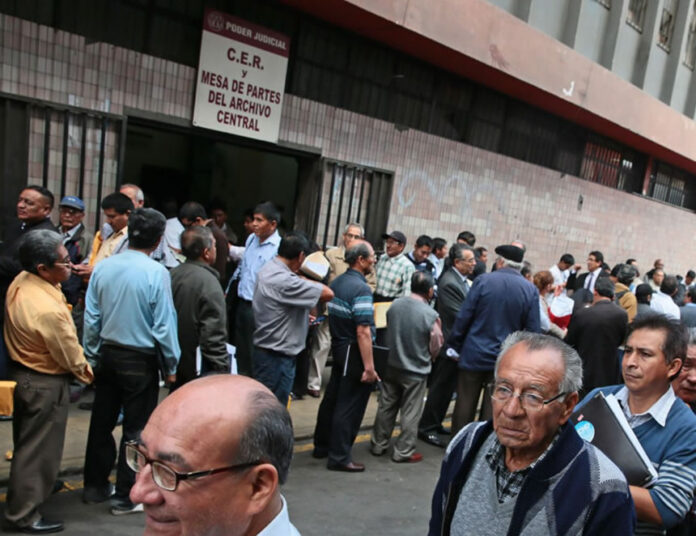 Justiciables en espera de atención en Lima Sur (Foto: Corte Superior de Justicia de Lima Sur).