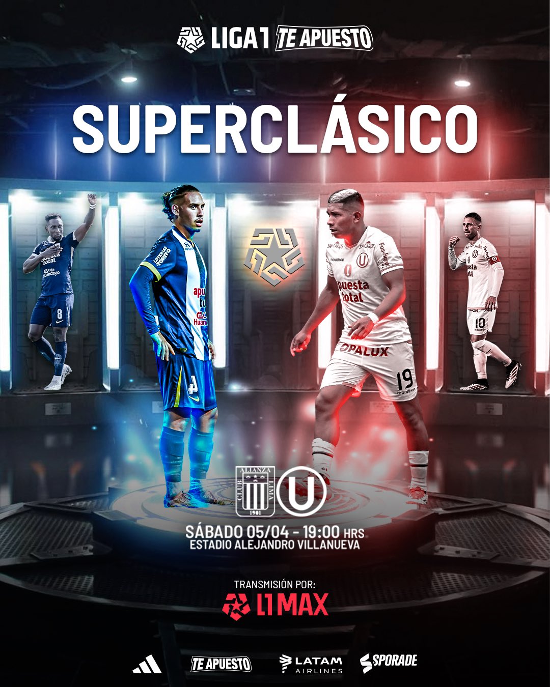 El clásico de la Liga 1 será transmitido por L1 MAX. (Foto: L1)