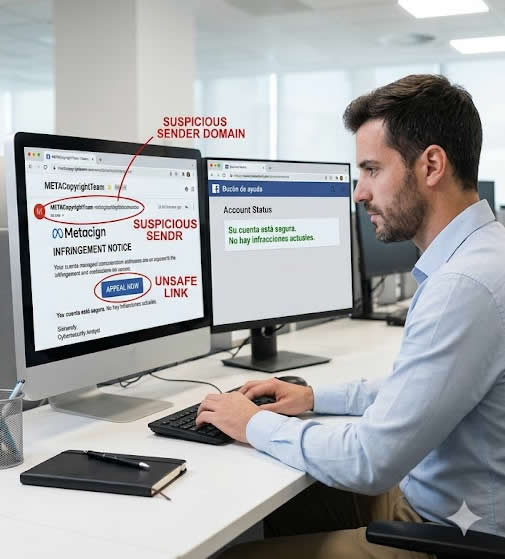 Los atacantes envían estos correos falsos de forma masiva para robar credenciales de acceso (Foto: Gemini).