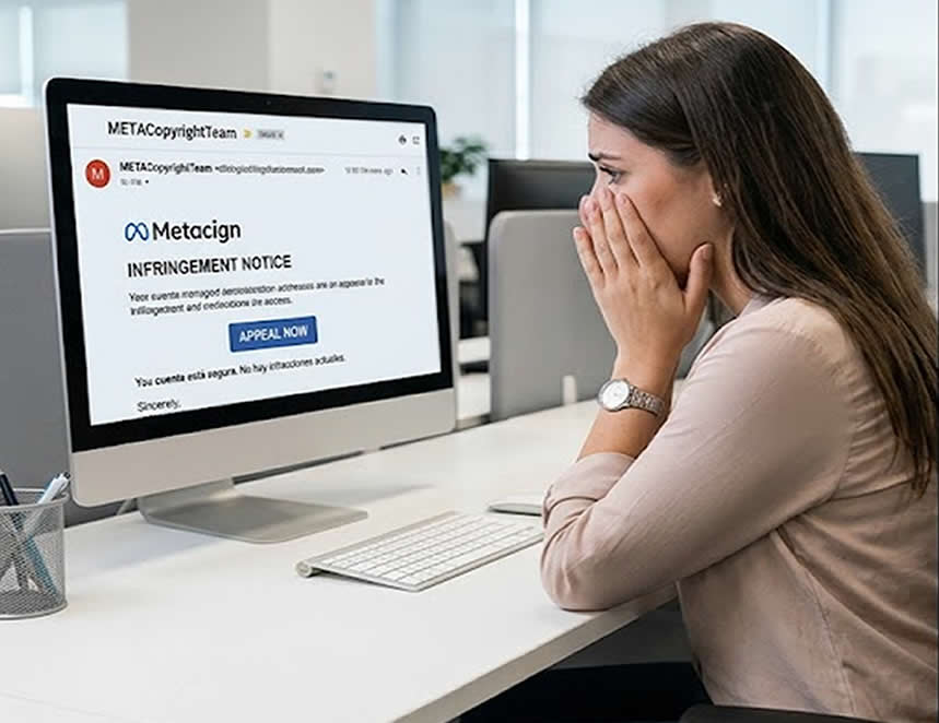 Correos sospechosos: Qué hacer si recibes correos que simulan infracciones de normas de Meta (Foto: Gemini).