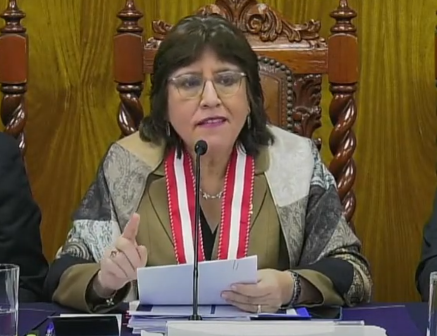 Patricia Benavides recibio resolucipn firmada por la fiscal de la nación,  Delia Espinoza.(Captura video)