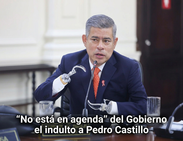 Pedro Castillo: “No está en agenda” del Gobierno el indulto al expresidente, declaró Luis Galarreta