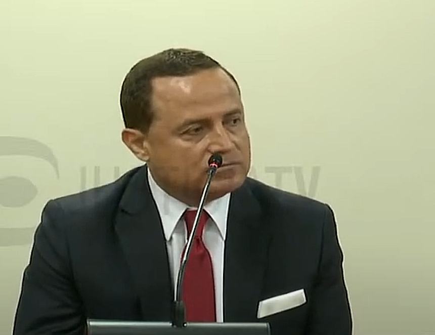 Pedro Castillo. Excomandante general de la Policía Nacional del Perú (PNP), Raúl Enrique Alfaro Alvarado (Captura: Justicia TV).