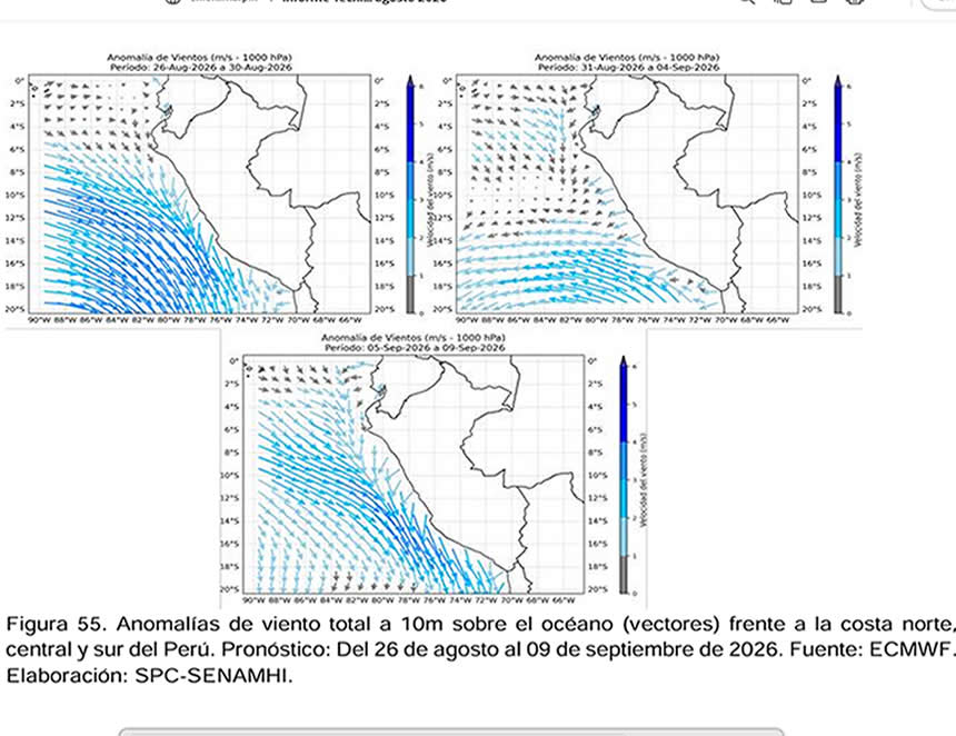 Informe sobre El Niño Costero (Imagen tomado del Informe Enfen).