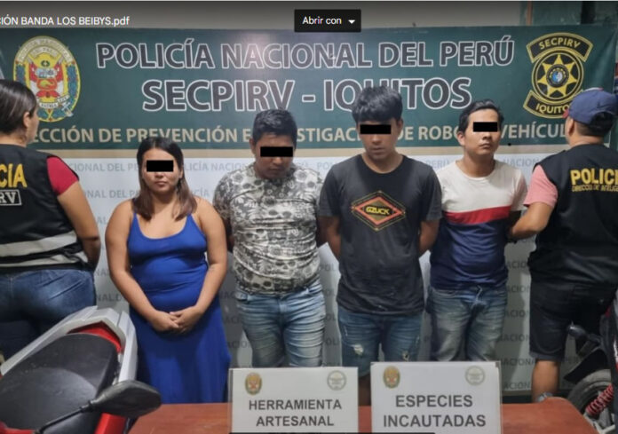 En Iquitos, caen integrantes de la banda criminal “Los Beibys de Loreto” (Foto: Policía Nacional del Perú).