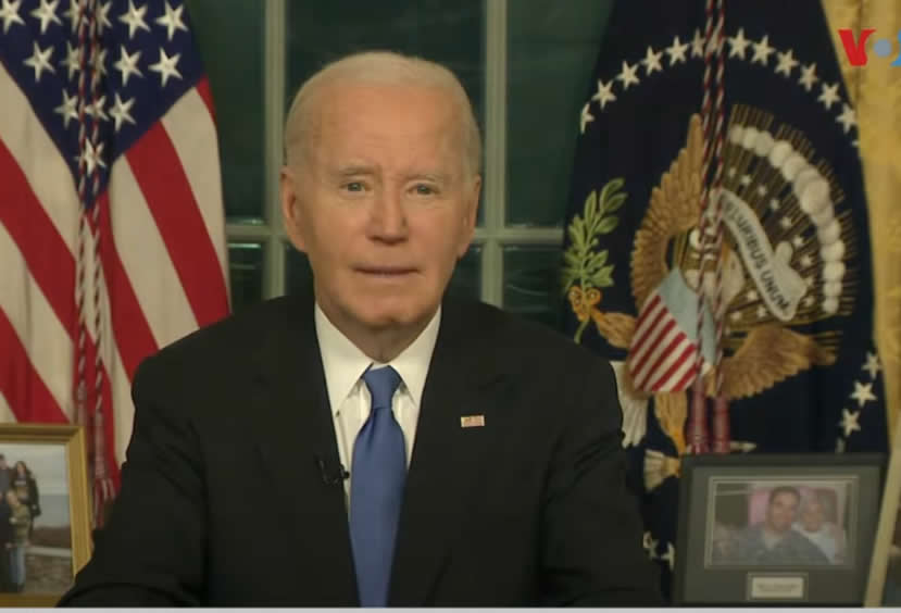 Joe Biden pidió a los estadounidenses a estar alertas ante "los intereses de ultramillonarios" (Captura video).