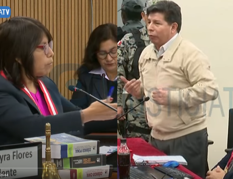 Pedro Castillo discute con jueza que le recortó el micrófono cuando comenzó a hacer uso de la palabra