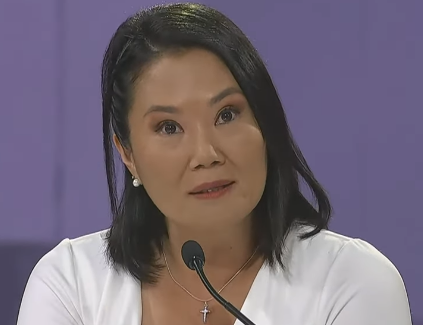 Keiko Fujimori llamó "poco hombre" a Sánchez (Captura: video JNE).