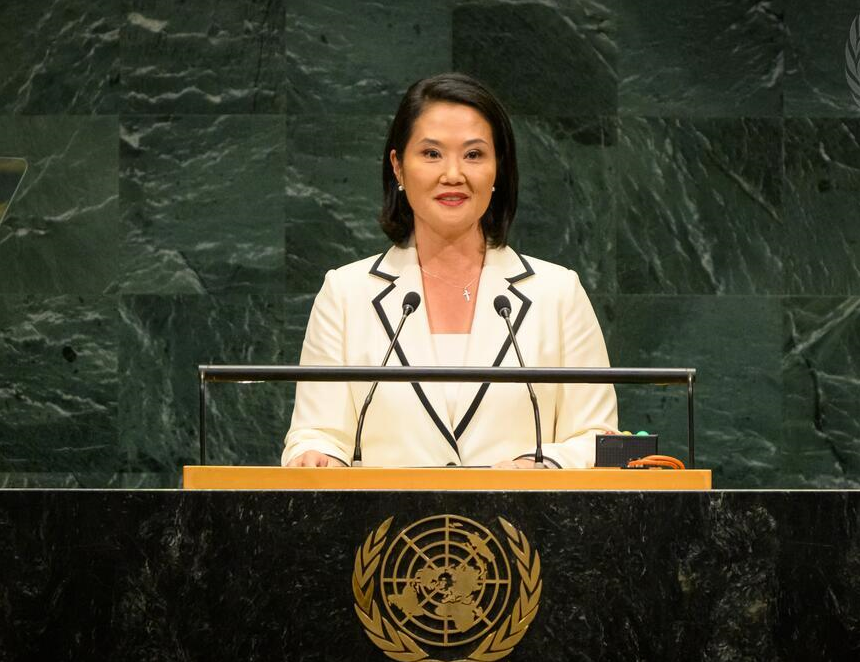 Keiko Fujimori en la ONU: entre el soberanismo conservador y los silencios de un país real (Foto: ONU).