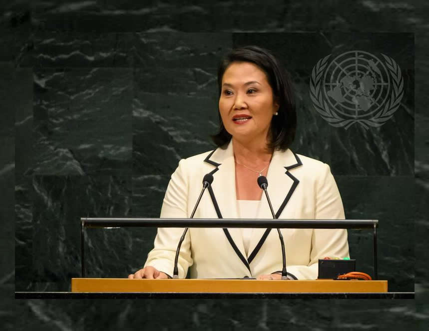 Keiko Fujimori es uno de los cerca de 130 jefes y jefas de Estado y de Gobierno que asisten en persona a la Semana de Alto Nivel de las Naciones Unidas (Foto: ONU).