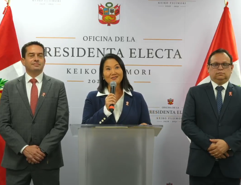 Keiko Fujimori: “No vamos a esperar un minuto más” para iniciar la transición