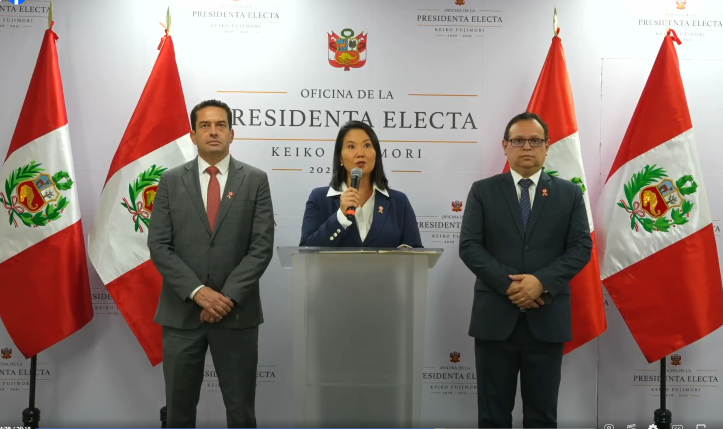 Keiko Fujimori: “No vamos a esperar un minuto más” para iniciar la transición 