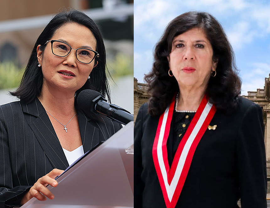 Keiko Fujimori insiste en cuestionar a jueces mientras la judicatura en pleno ofrece respaldo a Janet Tello (Foto/Edición agendapais).
