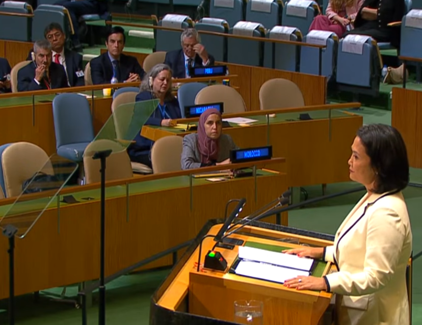 Keiko Fujimorri ofrece discurso ante la Asamblea de las NN.UU.