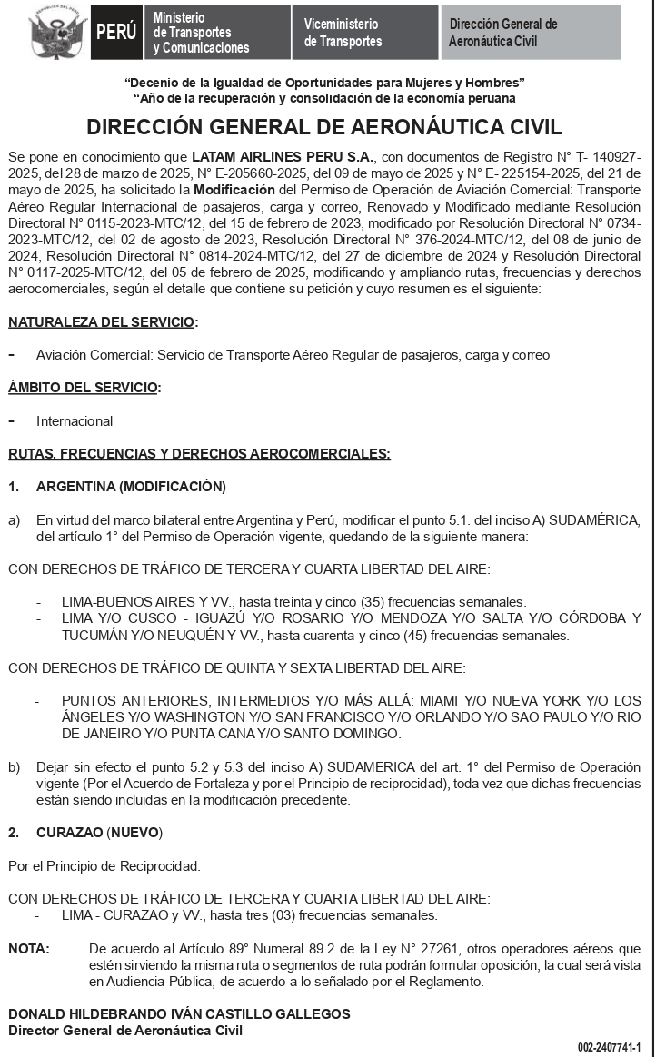 Curazao: información proporcionada por la Dirección General de Aeronáiutica Civil 