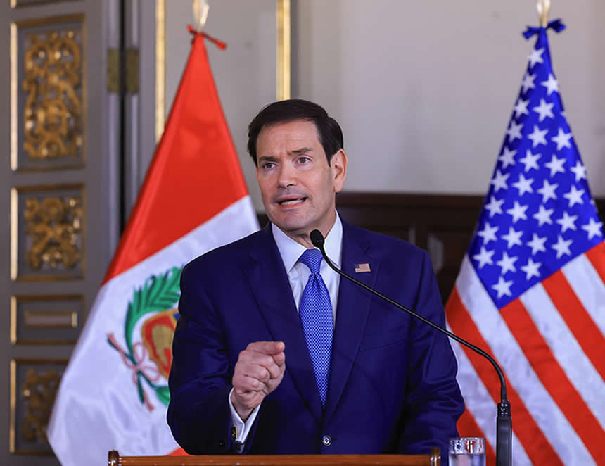 Marco Rubio evita precisar si la adhesión del Perú al 