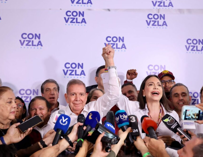 María Corina Machado: “Venezuela tiene un nuevo presidente electo y es Edmundo González Urrutia" (Foto: RRSS).