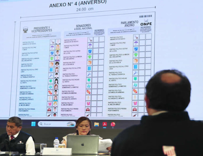 Diseños de las cédulas de sufragio para las Elecciones del 12 de abril (Foto: ONPE).