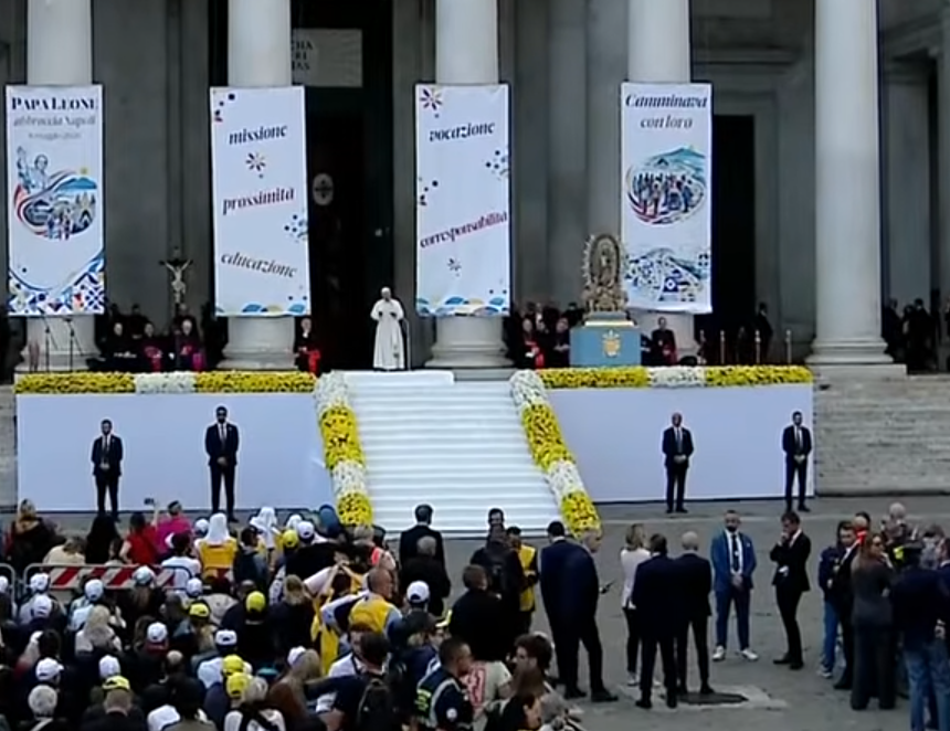 León XIV se dirige a la feligresía al conmemorarse el primer año de su ´Pontificado (Captura Youtube).
