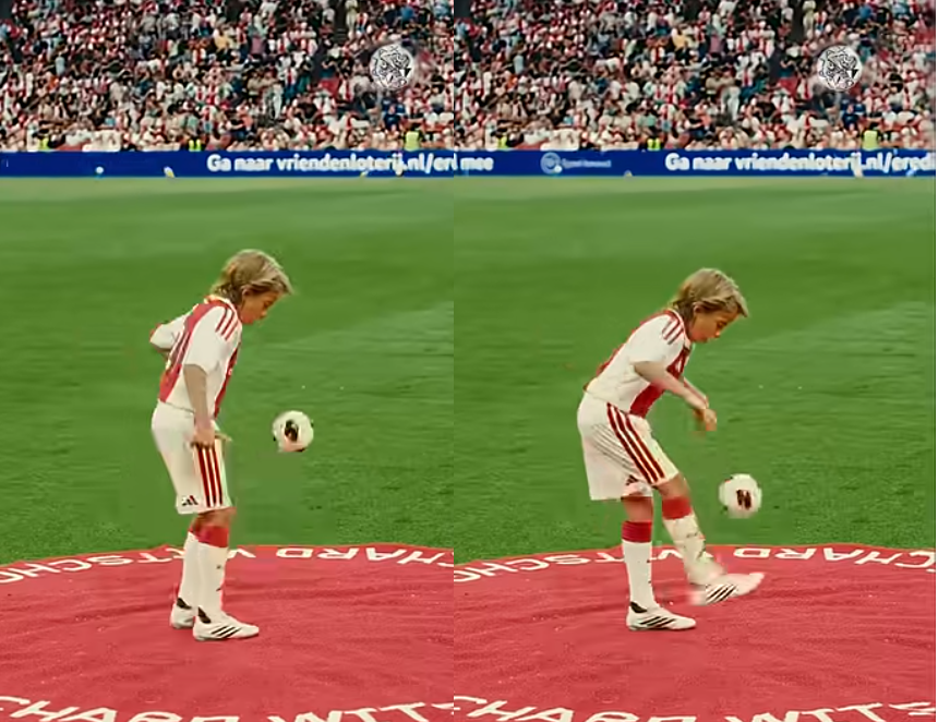 Syb Zeldenthuis dejó a todo el público del estadio de Amsterdam con la boca abierta luego de sumar 3,085 pataditas. (Captura video)