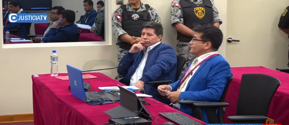 Pedro Castillo: Audiencia del caso del expresiente (Captura: Justicia TV).