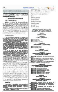 Elecciones 2026. Publicación de El Peruano