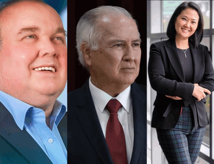 Rafael López Aliaga, Alfonso López Chau y Keiko Fujimori (Foto: Facebook).
