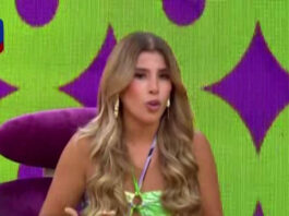 Yahaira Plasencia en su faceta como presentadora de Al Sexto día (Captura TV).